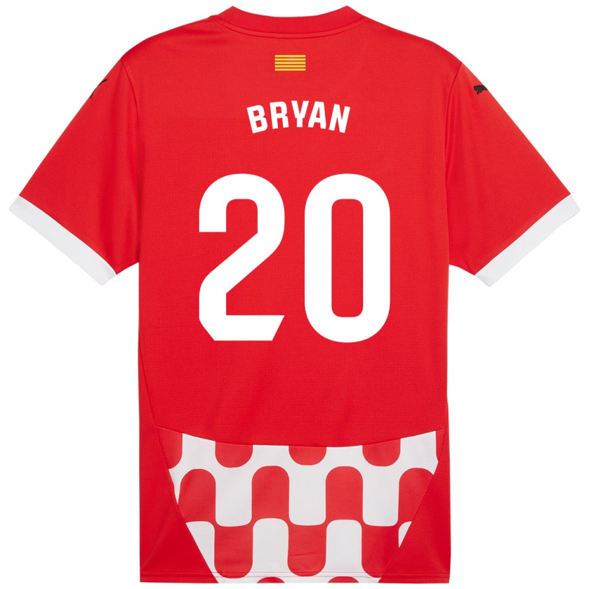 Niño Camiseta Bryan Gil #20 Rojo Blanco 1ª Equipación 2024/25 La Camisa Perú