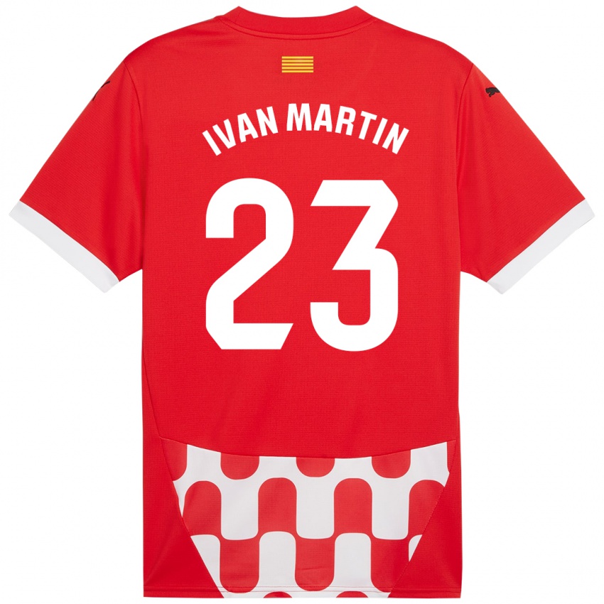 Niño Camiseta Iván Martín #23 Rojo Blanco 1ª Equipación 2024/25 La Camisa Perú