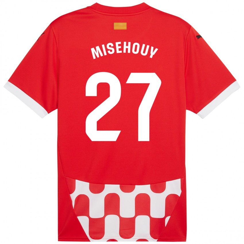 Niño Camiseta Gabriel Misehouy #27 Rojo Blanco 1ª Equipación 2024/25 La Camisa Perú