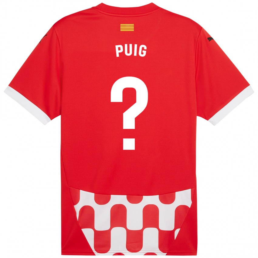 Niño Camiseta Sergi Puig #0 Rojo Blanco 1ª Equipación 2024/25 La Camisa Perú