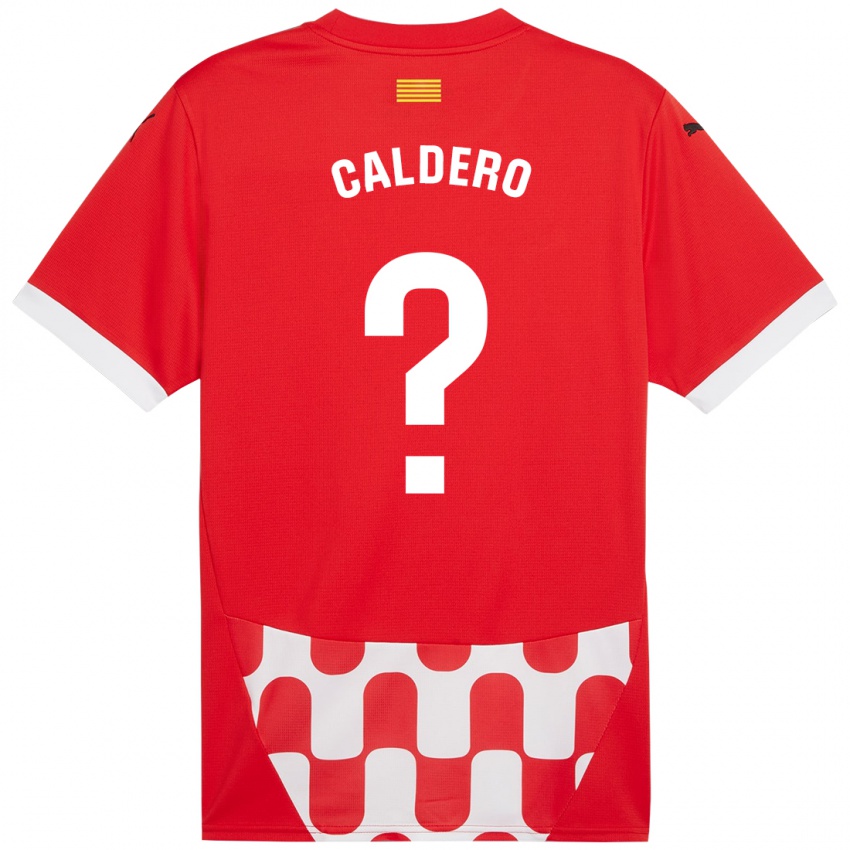 Niño Camiseta Nil Caldero #0 Rojo Blanco 1ª Equipación 2024/25 La Camisa Perú