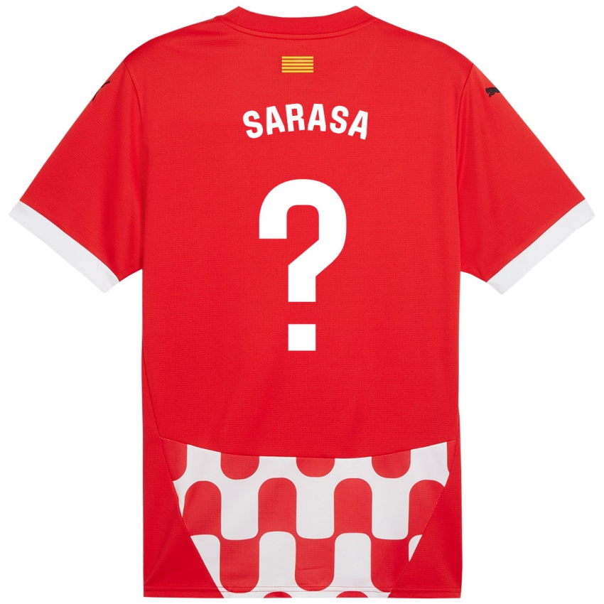 Niño Camiseta Javier Sarasa #0 Rojo Blanco 1ª Equipación 2024/25 La Camisa Perú