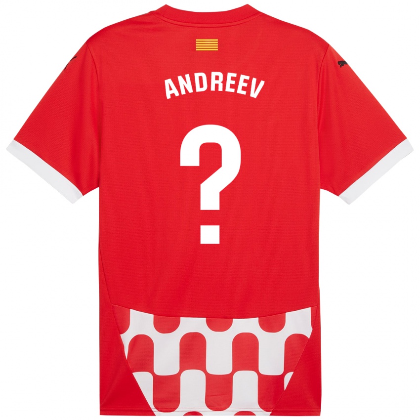 Niño Camiseta Aleksandar Andreev #0 Rojo Blanco 1ª Equipación 2024/25 La Camisa Perú