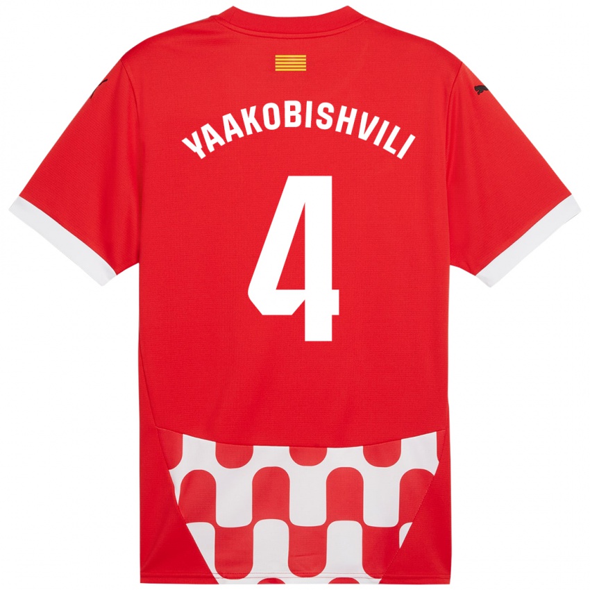 Niño Camiseta Antal Yaakobishvili #4 Rojo Blanco 1ª Equipación 2024/25 La Camisa Perú