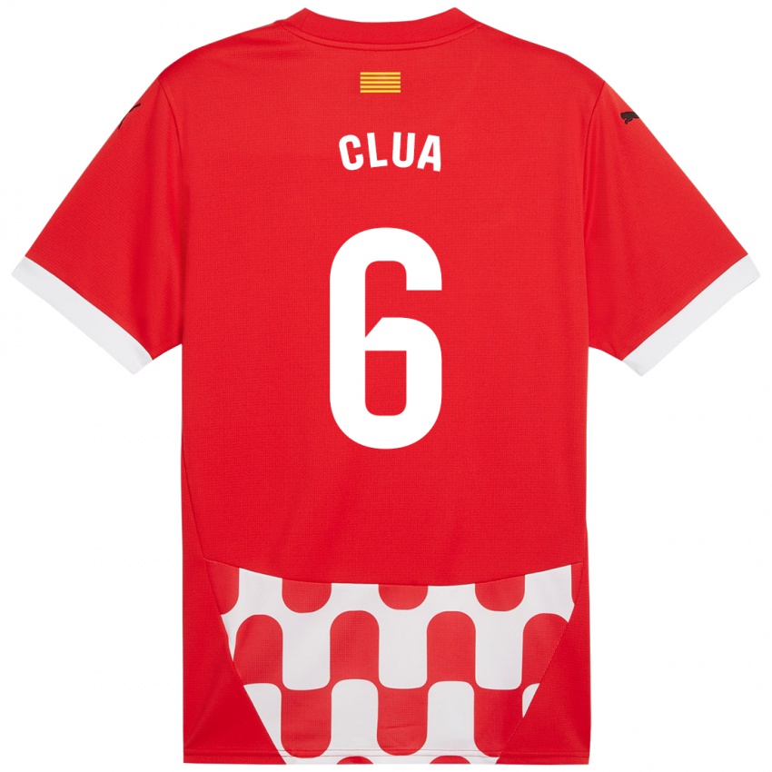 Niño Camiseta Silvi Clua #6 Rojo Blanco 1ª Equipación 2024/25 La Camisa Perú