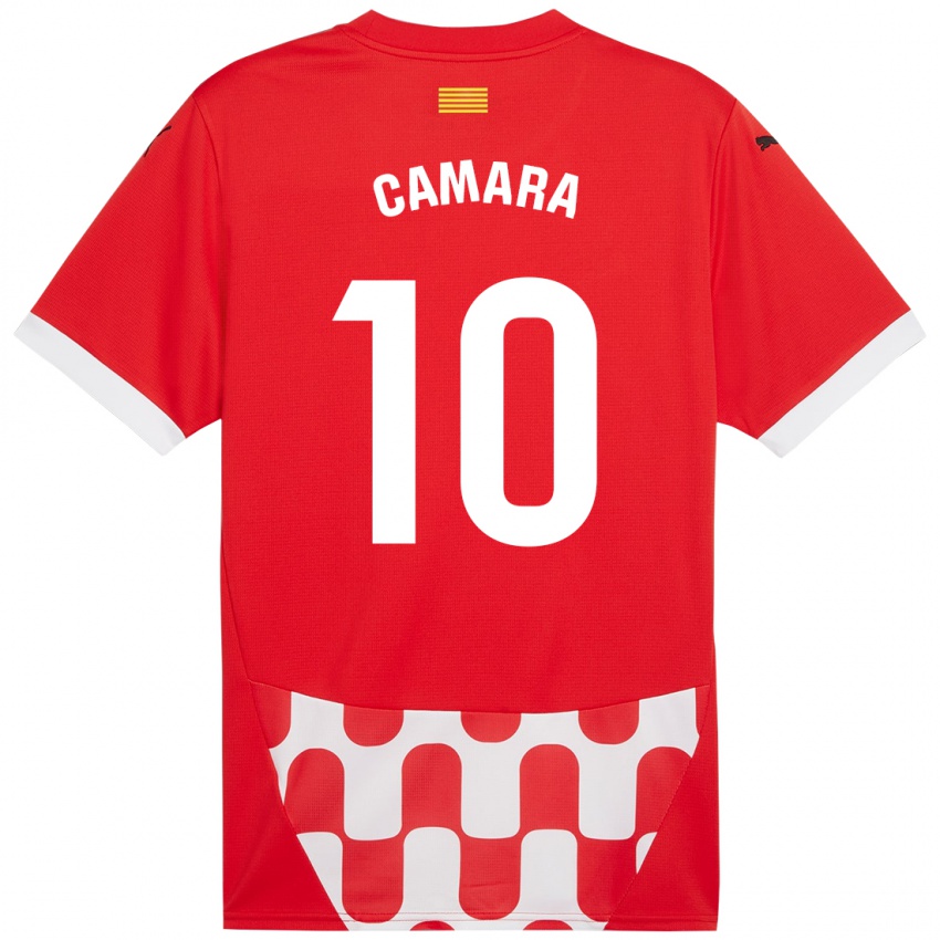 Niño Camiseta Dawda Camara #10 Rojo Blanco 1ª Equipación 2024/25 La Camisa Perú