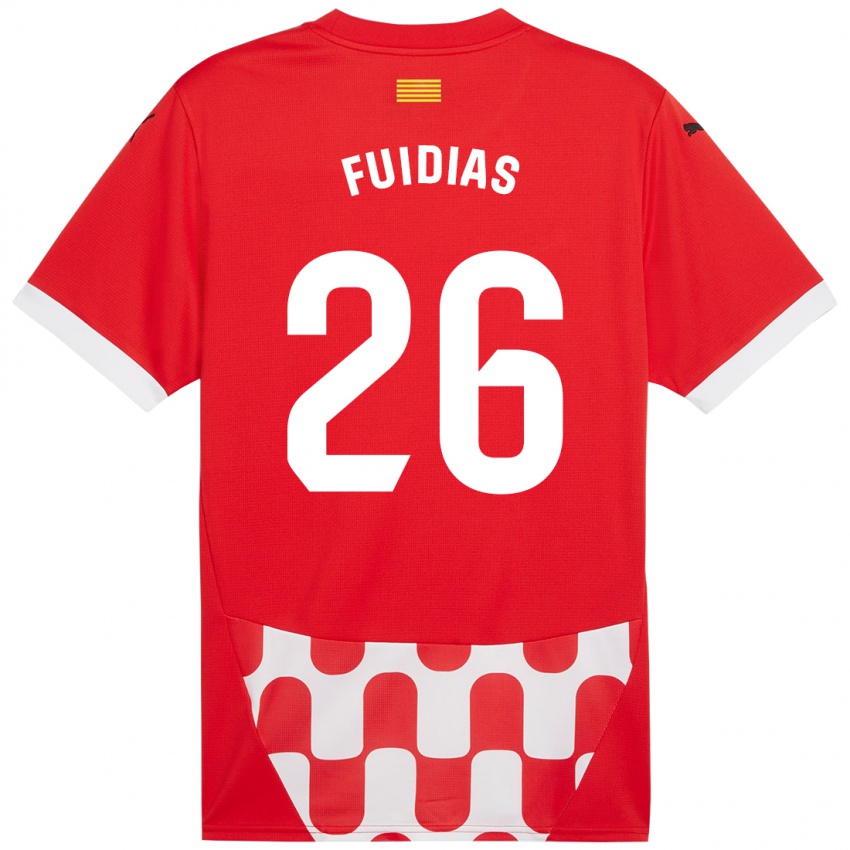 Niño Camiseta Toni Fuidias #26 Rojo Blanco 1ª Equipación 2024/25 La Camisa Perú