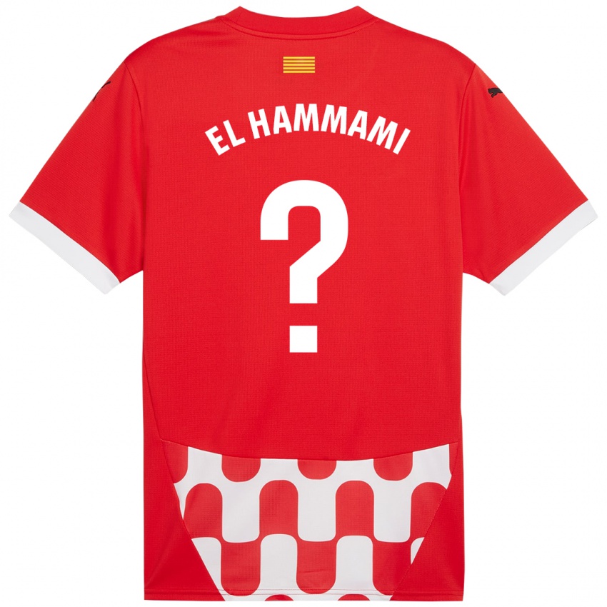 Niño Camiseta Ayoub El Hammami #0 Rojo Blanco 1ª Equipación 2024/25 La Camisa Perú