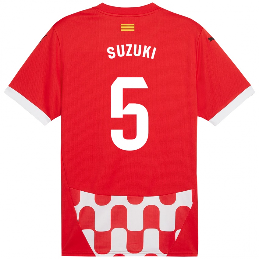 Niño Camiseta Wadi Ibrahim Suzuki #5 Rojo Blanco 1ª Equipación 2024/25 La Camisa Perú