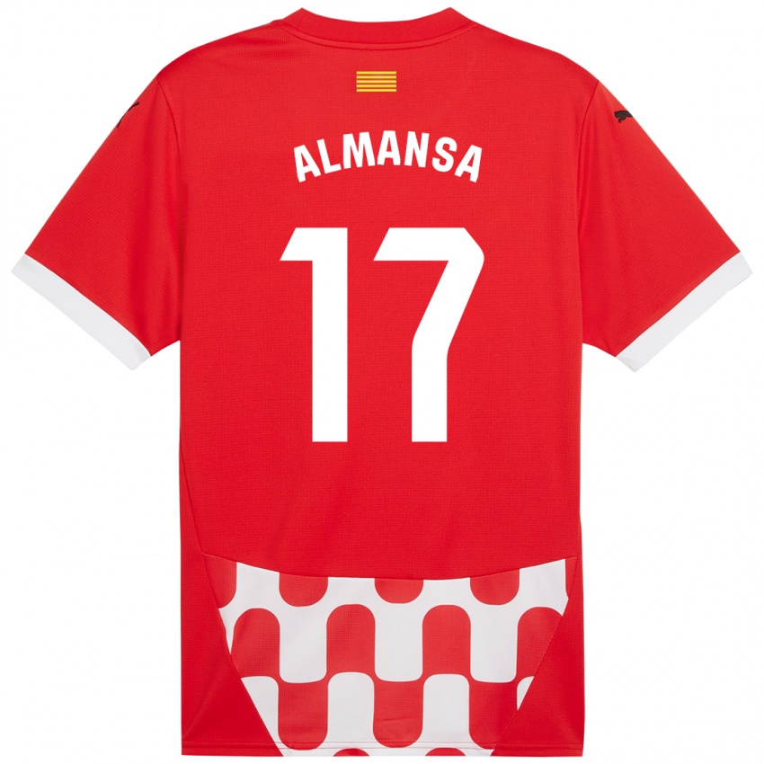 Niño Camiseta Alex Almansa #17 Rojo Blanco 1ª Equipación 2024/25 La Camisa Perú