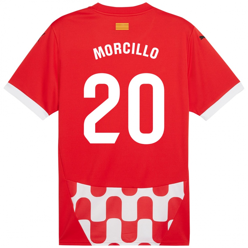 Niño Camiseta Luis Morcillo #20 Rojo Blanco 1ª Equipación 2024/25 La Camisa Perú