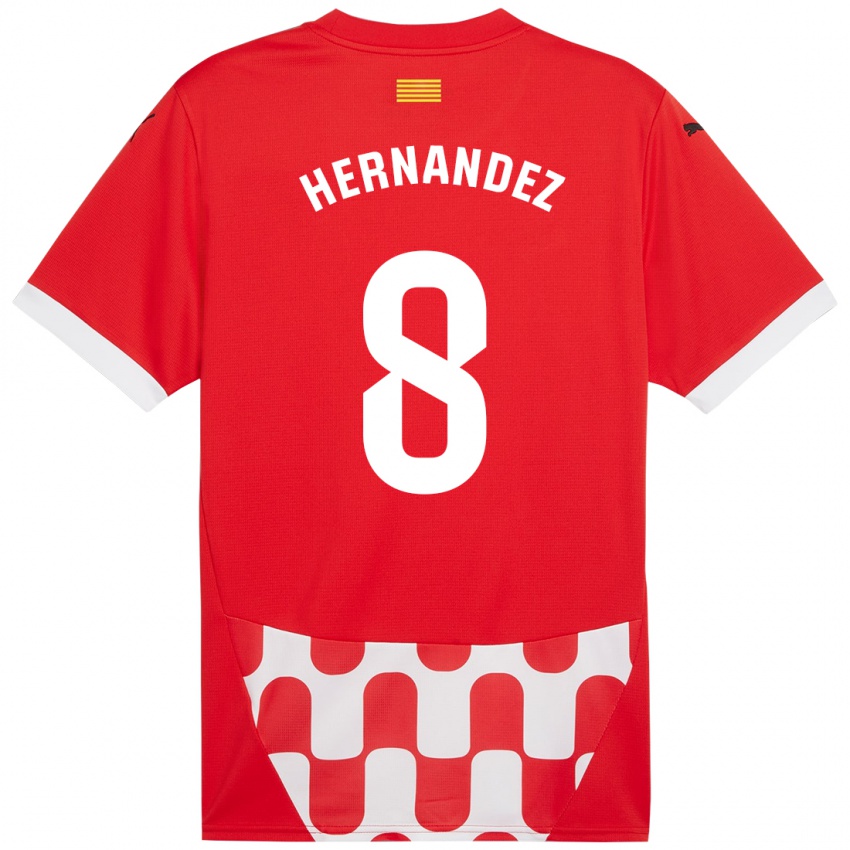 Niño Camiseta Sofia Hernández #8 Rojo Blanco 1ª Equipación 2024/25 La Camisa Perú