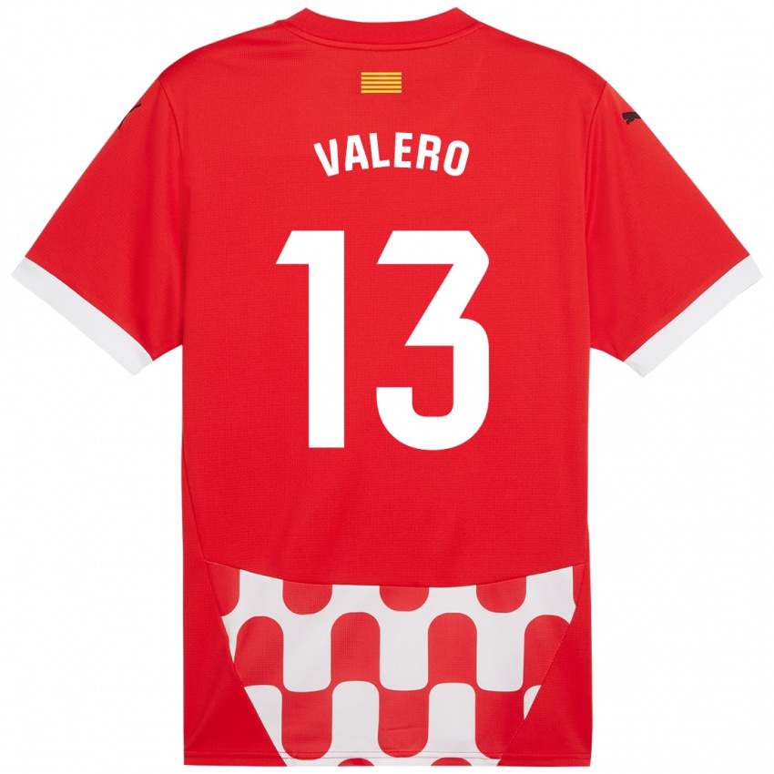 Niño Camiseta Eliana Valero #13 Rojo Blanco 1ª Equipación 2024/25 La Camisa Perú