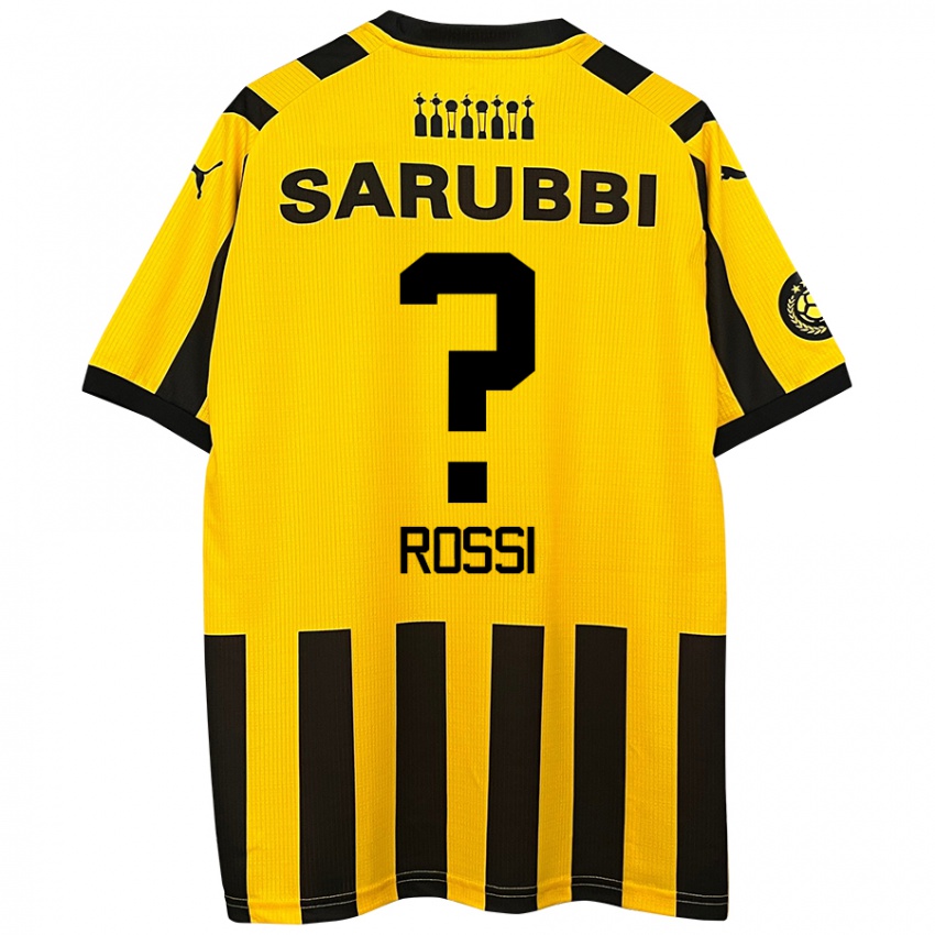 Niño Camiseta Nicolás Rossi #0 Amarillo Negro 1ª Equipación 2024/25 La Camisa Perú