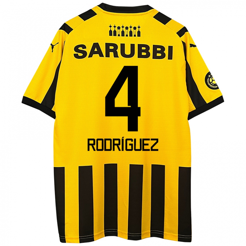 Niño Camiseta Guzmán Rodríguez #4 Amarillo Negro 1ª Equipación 2024/25 La Camisa Perú