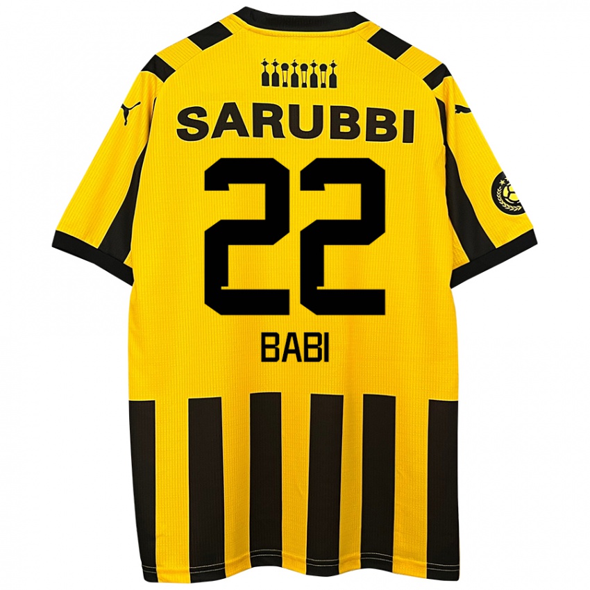 Niño Camiseta Matheus Babi #22 Amarillo Negro 1ª Equipación 2024/25 La Camisa Perú