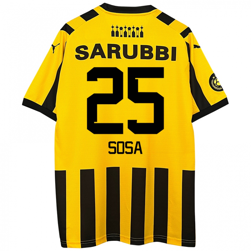 Niño Camiseta Ignacio Sosa #25 Amarillo Negro 1ª Equipación 2024/25 La Camisa Perú