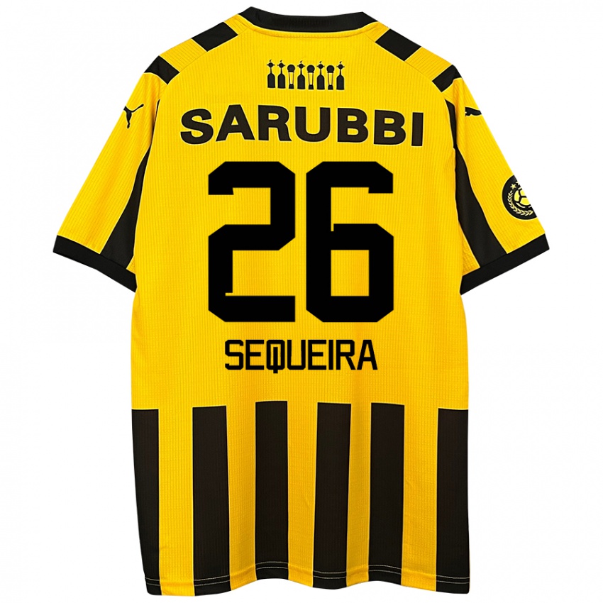 Niño Camiseta Leonardo Sequeira #26 Amarillo Negro 1ª Equipación 2024/25 La Camisa Perú