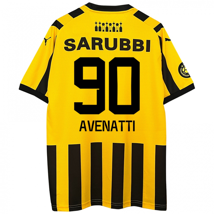 Niño Camiseta Felipe Avenatti #90 Amarillo Negro 1ª Equipación 2024/25 La Camisa Perú