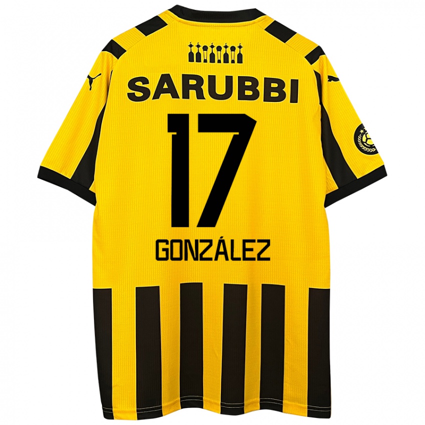 Niño Camiseta Luciano González #17 Amarillo Negro 1ª Equipación 2024/25 La Camisa Perú