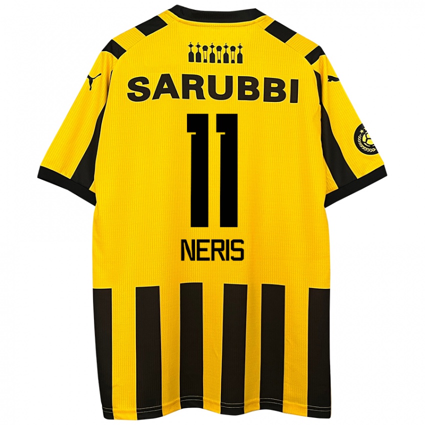 Niño Camiseta José Neris #11 Amarillo Negro 1ª Equipación 2024/25 La Camisa Perú