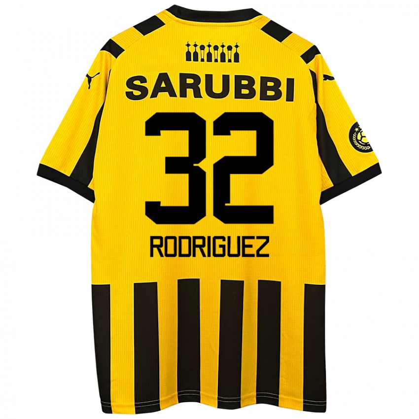 Niño Camiseta Randall Rodríguez #32 Amarillo Negro 1ª Equipación 2024/25 La Camisa Perú