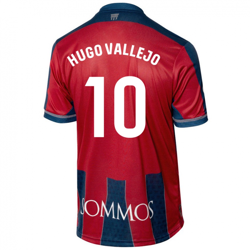 Niño Camiseta Hugo Vallejo #10 Rojo Azul 1ª Equipación 2024/25 La Camisa Perú