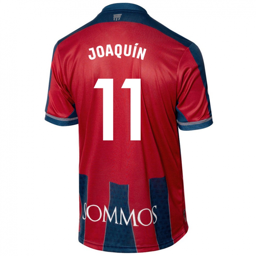 Niño Camiseta Joaquin Munoz #11 Rojo Azul 1ª Equipación 2024/25 La Camisa Perú