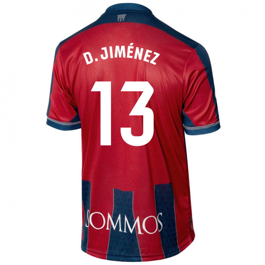 Niño Camiseta Dani Jiménez #13 Rojo Azul 1ª Equipación 2024/25 La Camisa Perú