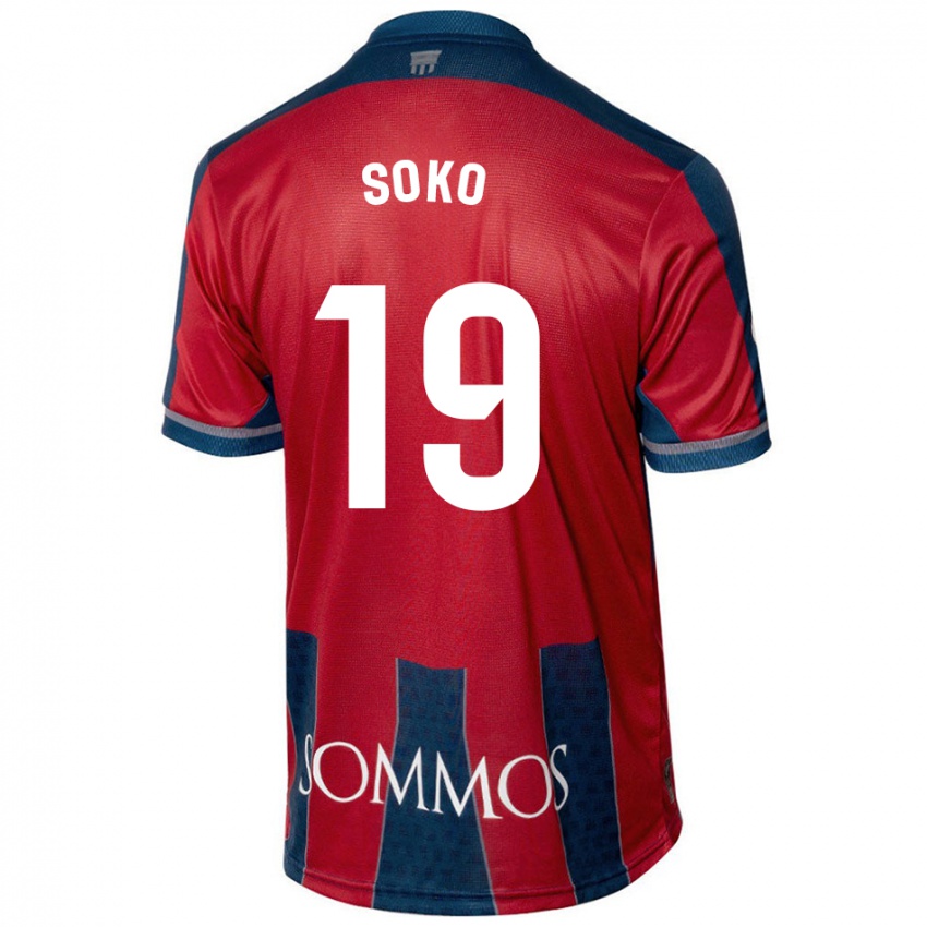 Niño Camiseta Patrick Soko #19 Rojo Azul 1ª Equipación 2024/25 La Camisa Perú