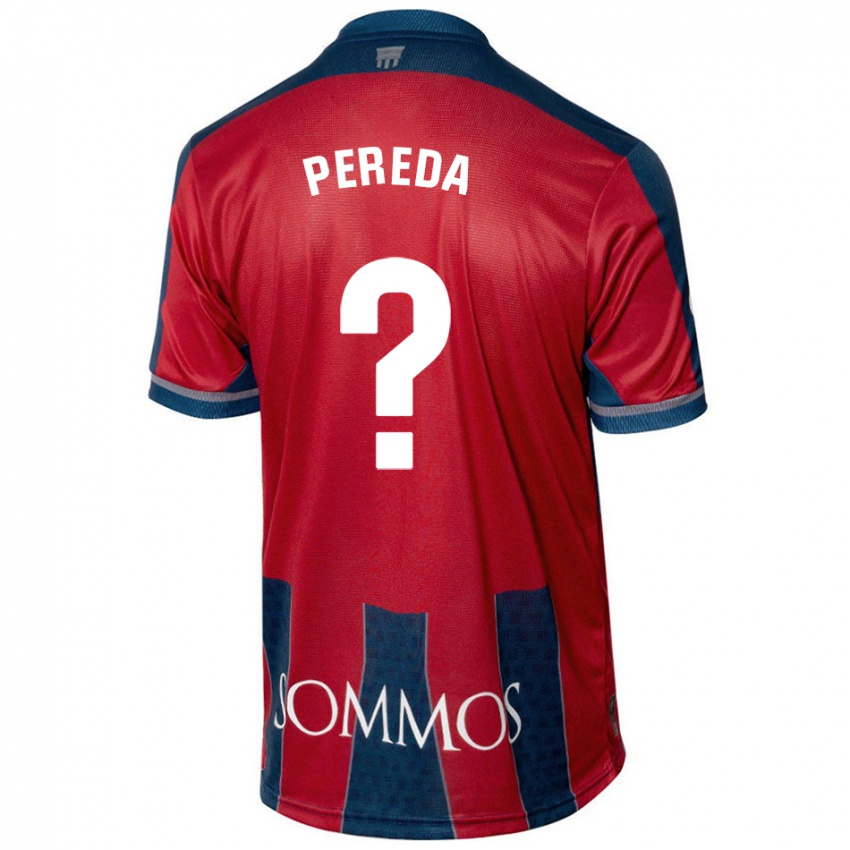 Niño Camiseta Adrián Pereda #0 Rojo Azul 1ª Equipación 2024/25 La Camisa Perú