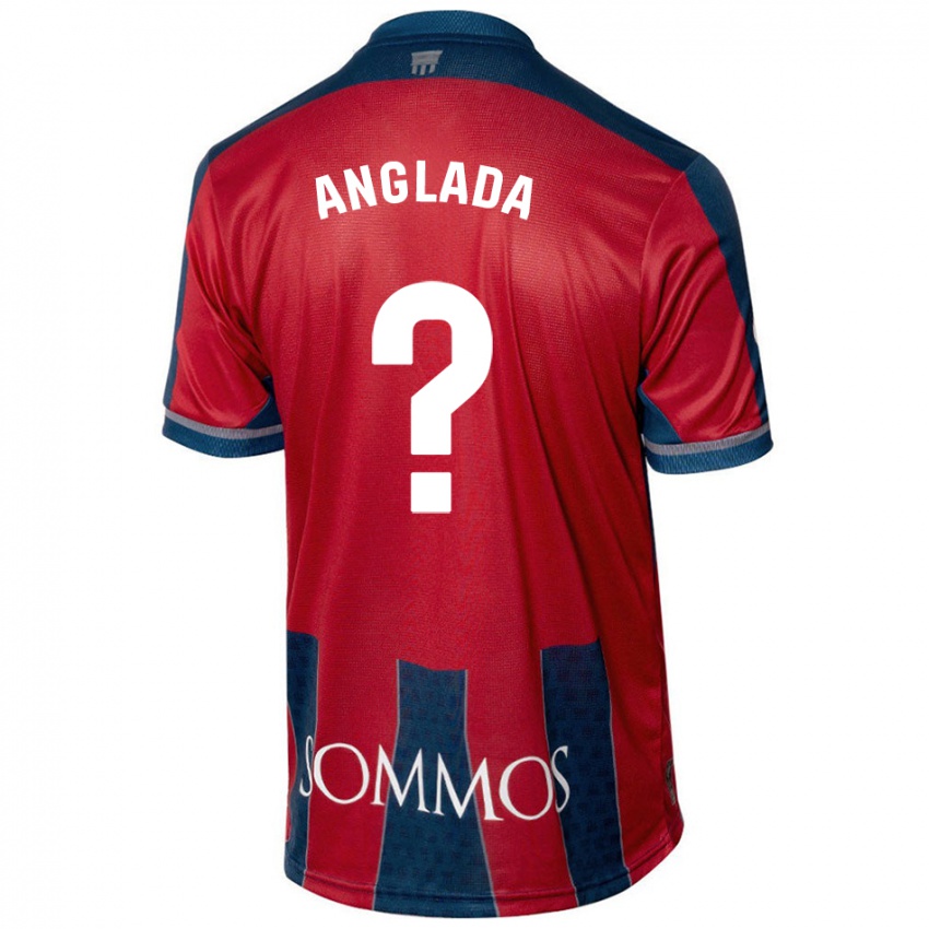 Niño Camiseta Hugo Anglada #0 Rojo Azul 1ª Equipación 2024/25 La Camisa Perú