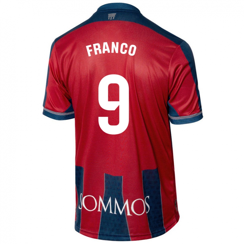 Niño Camiseta Santi Franco #9 Rojo Azul 1ª Equipación 2024/25 La Camisa Perú