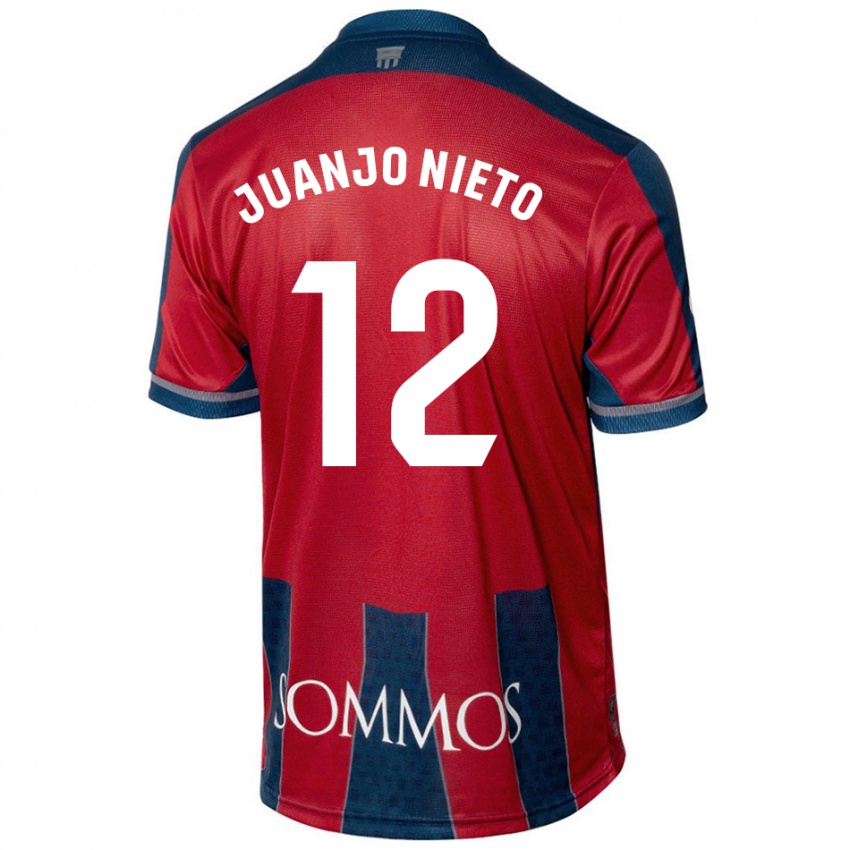 Niño Camiseta Juanjo Nieto #12 Rojo Azul 1ª Equipación 2024/25 La Camisa Perú