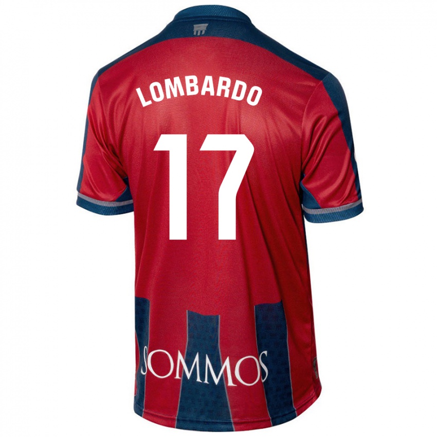 Niño Camiseta Enzo Lombardo #17 Rojo Azul 1ª Equipación 2024/25 La Camisa Perú