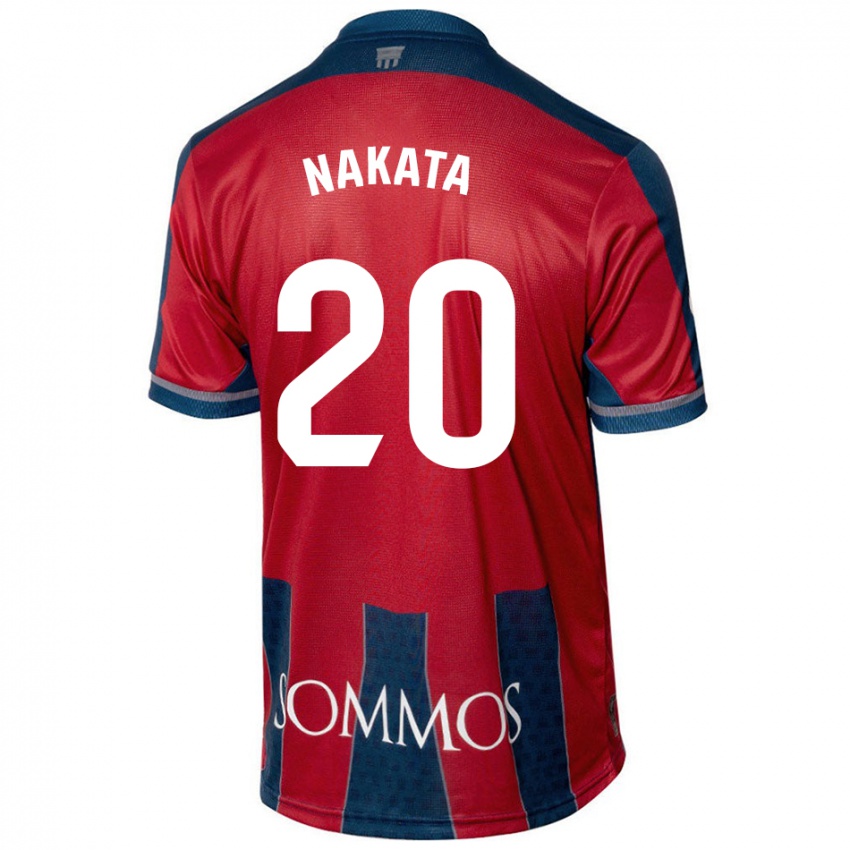 Niño Camiseta Yuki Nakata #20 Rojo Azul 1ª Equipación 2024/25 La Camisa Perú