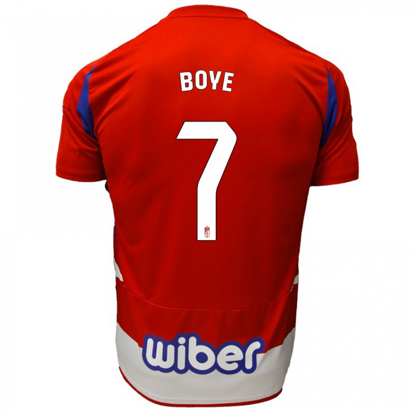 Niño Camiseta Lucas Boyé #7 Rojo Blanco Azul 1ª Equipación 2024/25 La Camisa Perú