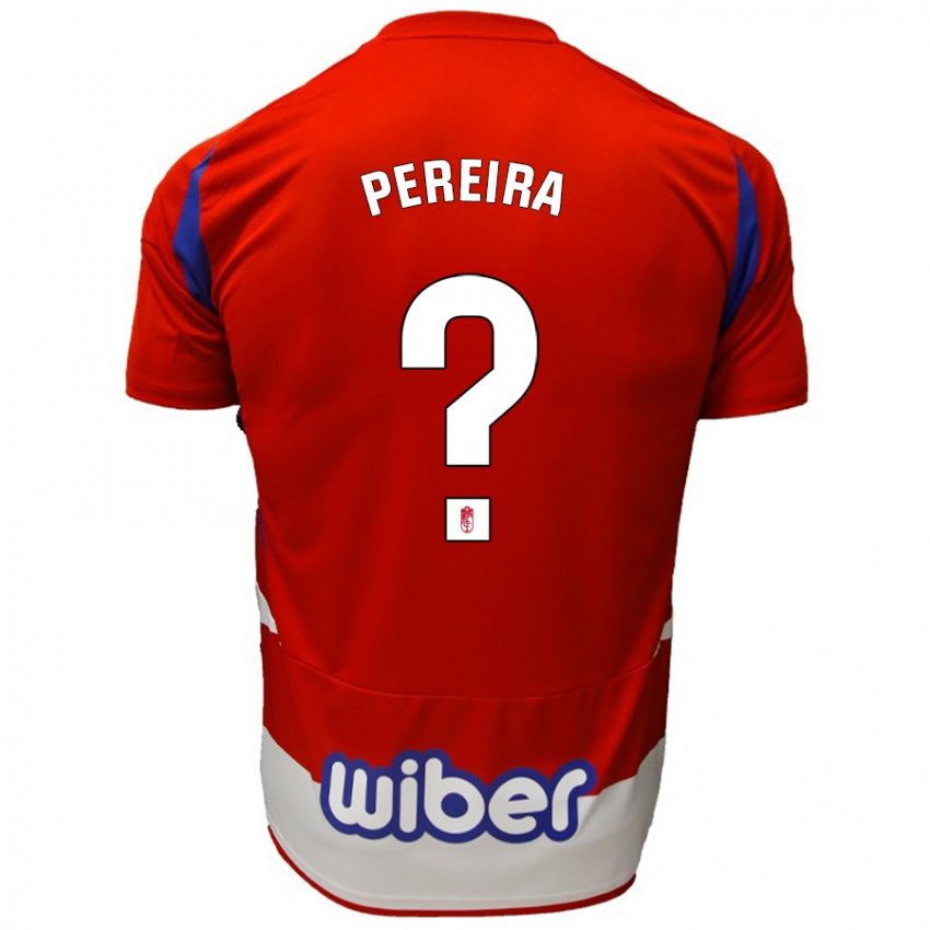 Niño Camiseta João Pereira #0 Rojo Blanco Azul 1ª Equipación 2024/25 La Camisa Perú