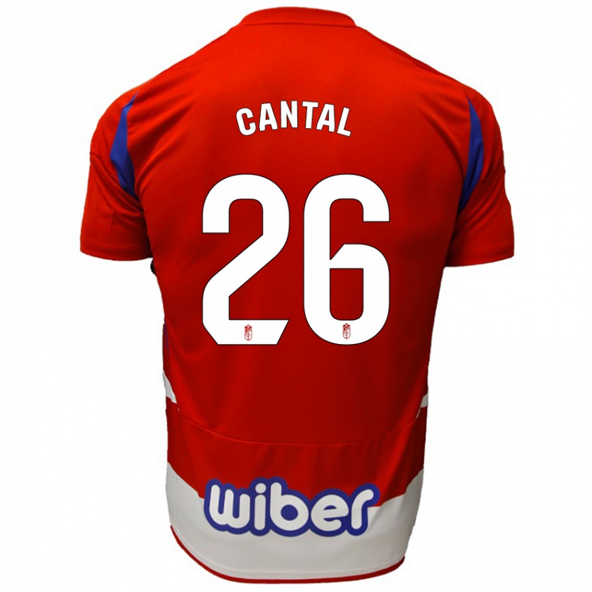 Niño Camiseta Paco Cantal #26 Rojo Blanco Azul 1ª Equipación 2024/25 La Camisa Perú