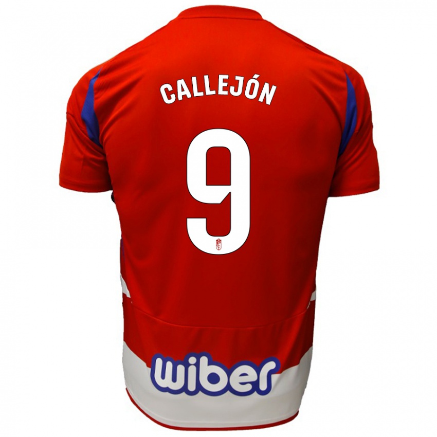 Niño Camiseta José Callejón #9 Rojo Blanco Azul 1ª Equipación 2024/25 La Camisa Perú