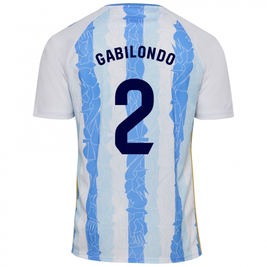 Niño Camiseta Jokin Gabilondo #2 Blanco Azul 1ª Equipación 2024/25 La Camisa Perú