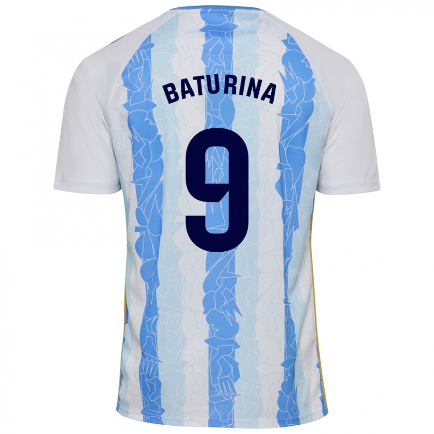 Niño Camiseta Roko Baturina #9 Blanco Azul 1ª Equipación 2024/25 La Camisa Perú