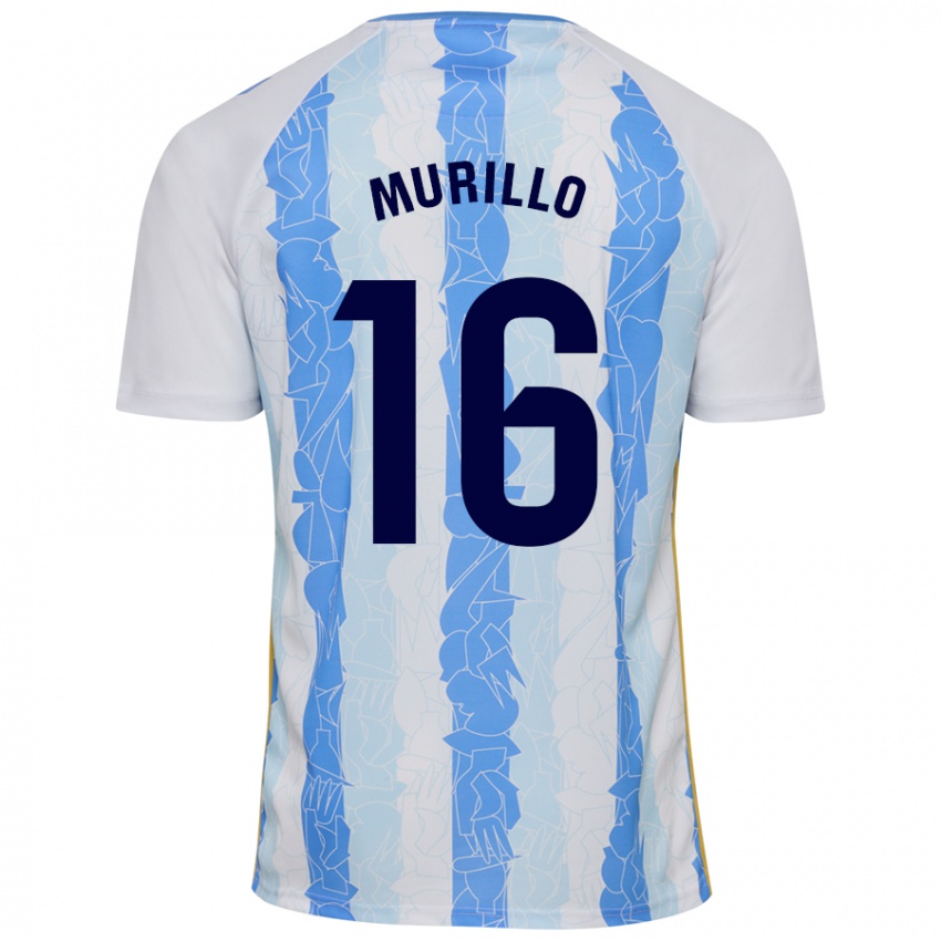 Niño Camiseta Diego Murillo #16 Blanco Azul 1ª Equipación 2024/25 La Camisa Perú