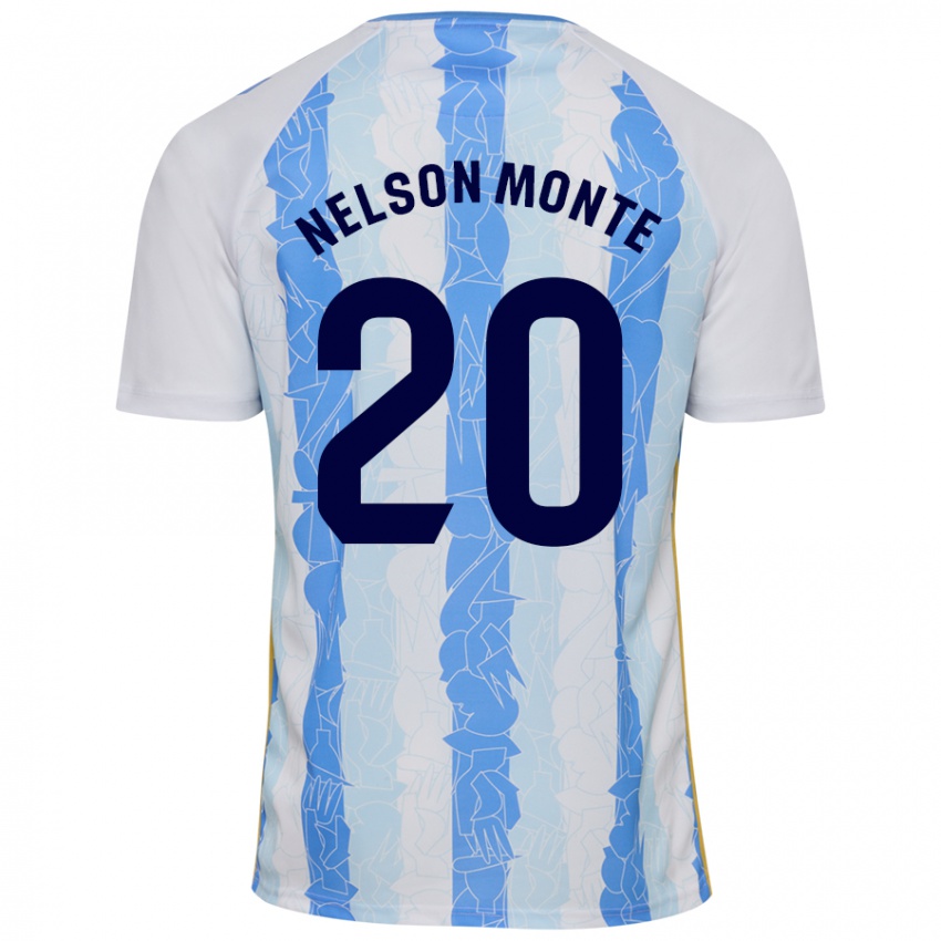 Niño Camiseta Nélson Monte #20 Blanco Azul 1ª Equipación 2024/25 La Camisa Perú