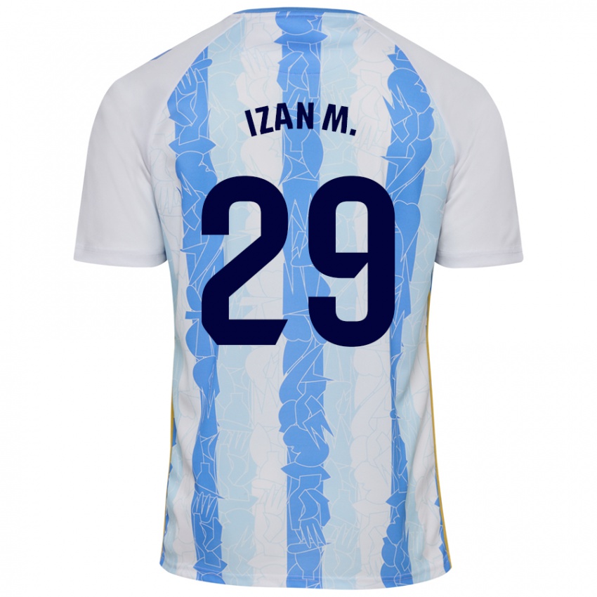 Niño Camiseta Izan Merino #29 Blanco Azul 1ª Equipación 2024/25 La Camisa Perú