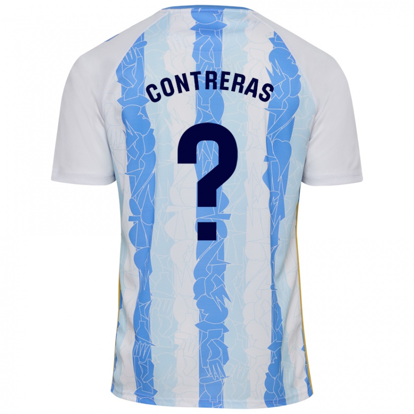 Niño Camiseta Ale Contreras #0 Blanco Azul 1ª Equipación 2024/25 La Camisa Perú