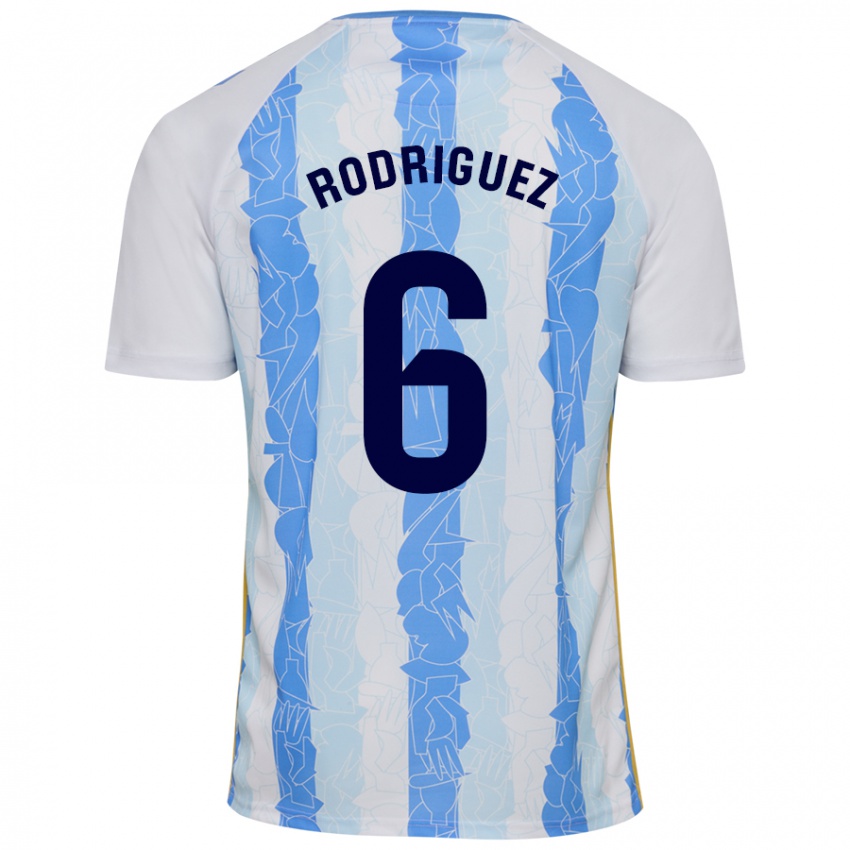 Niño Camiseta Rafa Rodríguez #6 Blanco Azul 1ª Equipación 2024/25 La Camisa Perú