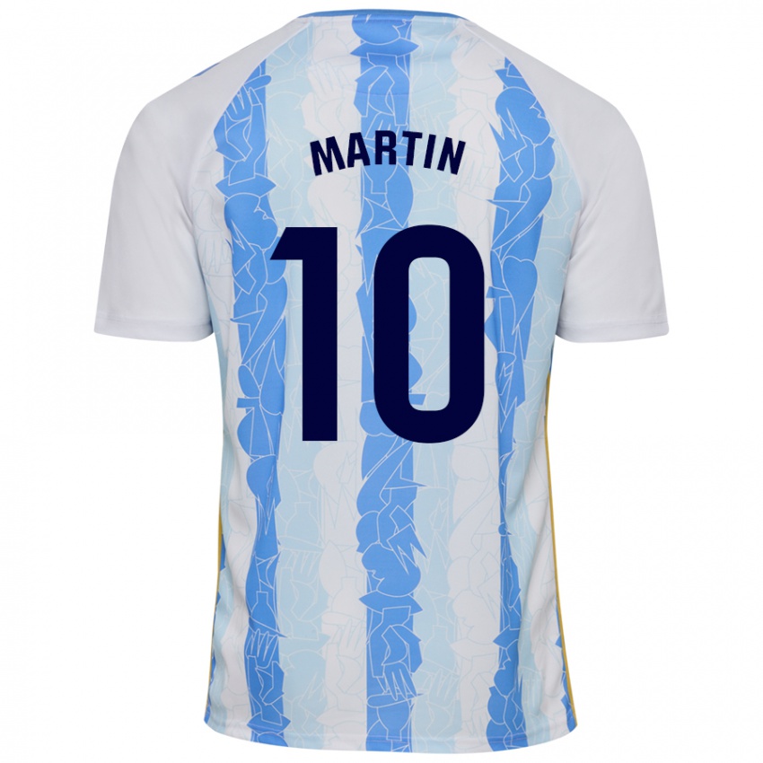 Niño Camiseta Jesús Martín #10 Blanco Azul 1ª Equipación 2024/25 La Camisa Perú