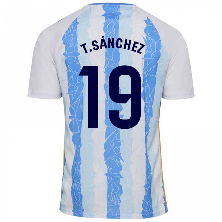 Niño Camiseta Toni Sánchez #19 Blanco Azul 1ª Equipación 2024/25 La Camisa Perú