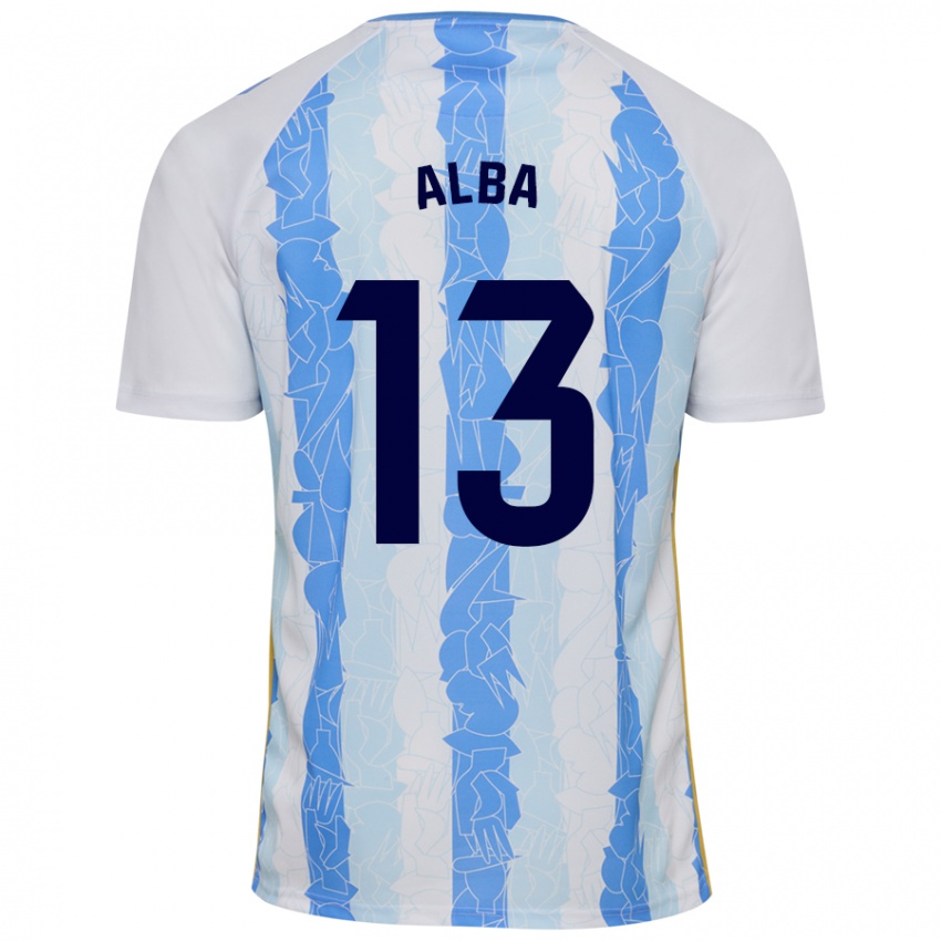 Niño Camiseta Alba #13 Blanco Azul 1ª Equipación 2024/25 La Camisa Perú